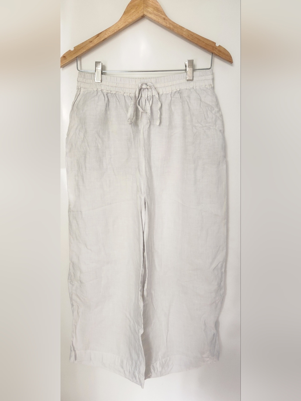 120 Lino Pants Flax Linen Size 44 Off White